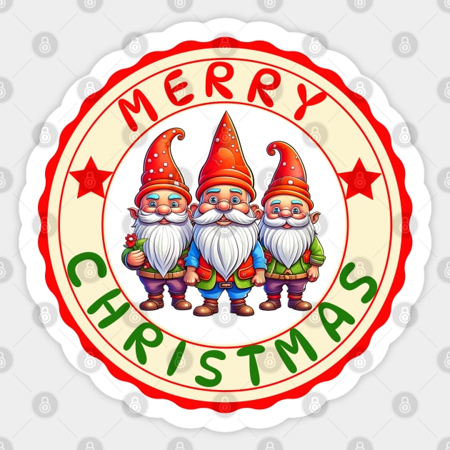 Cute Christmas Gnomes Sticker by Bellinna